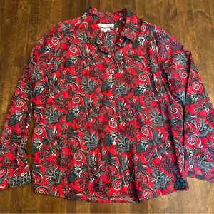 Foxcroft 18 Shirt Top Wrinkle Free Easy Care Button Down Office Church Work